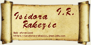 Isidora Rakezić vizit kartica